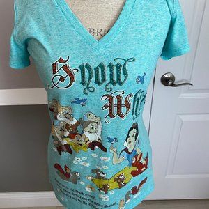 Snow White Disney Womens Short Sleeve Tee Teal
